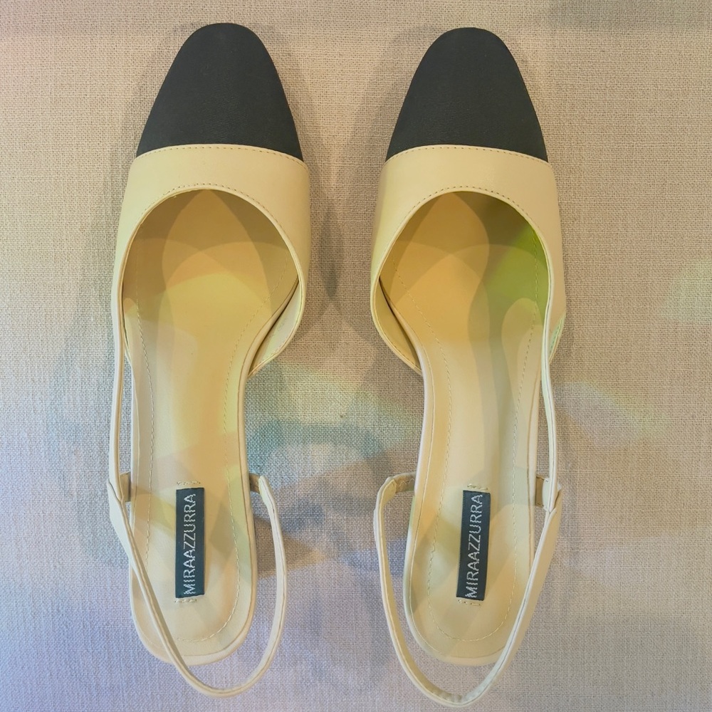Two Tone Slingback Pumps